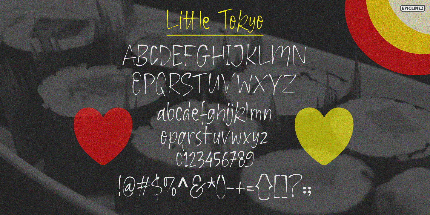 Пример шрифта Little Tokyo Regular